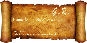 Gombár Rózsa névjegykártya