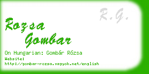 rozsa gombar business card