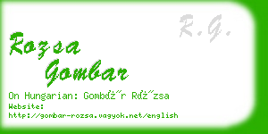 rozsa gombar business card